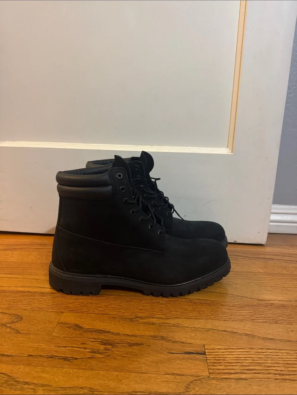 Timberland Men's Matte Black Waterproof Lace-Up Boots